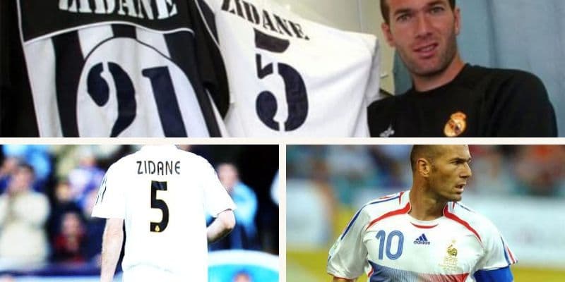 Số áo Zidane: Huyền thoại số 5 của Real Madrid và số 10 tuyển Pháp