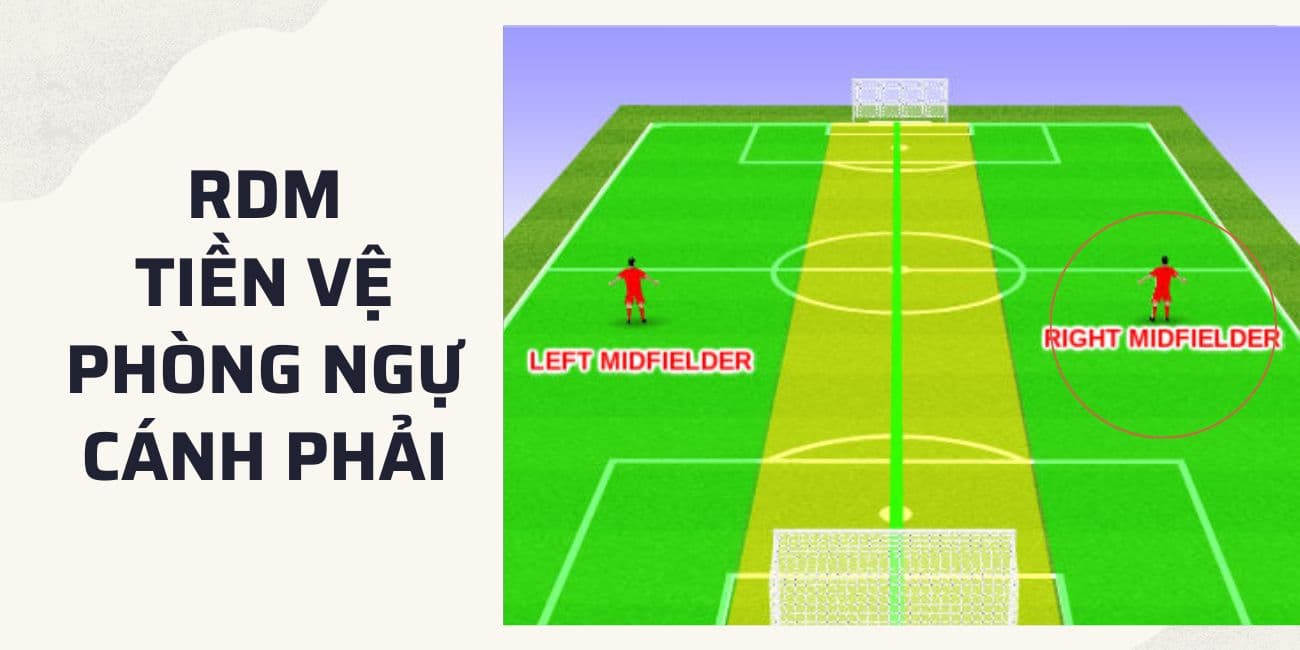 RDM là gì? Vai trò của tiền vệ phòng ngự lệch phải trong bóng đá hiện đại